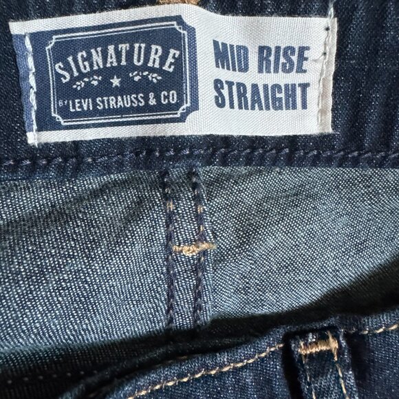 LEVIS SIGNATURE MID RISE STRAIGHT WOMEN JEANS STRETCH SZ 8M - Picture 8 of 8